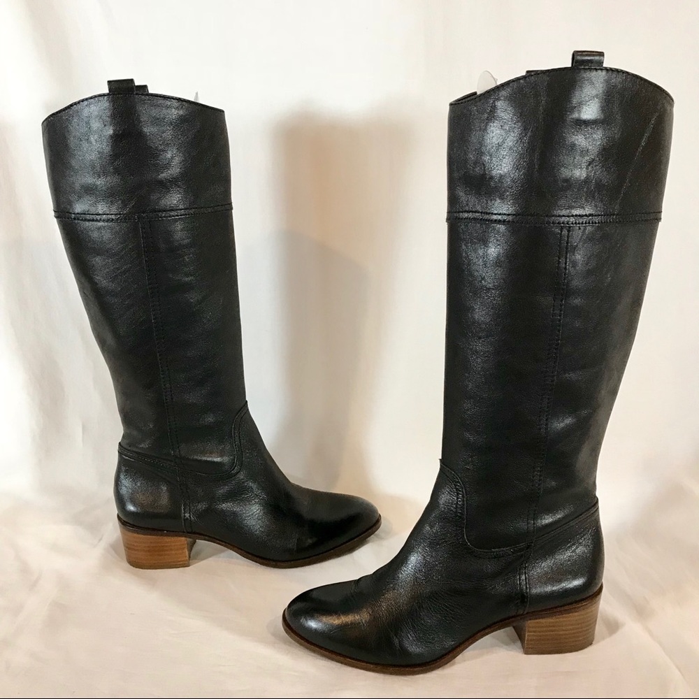 Louise et Cie Black Leather Riding Boots 8/38